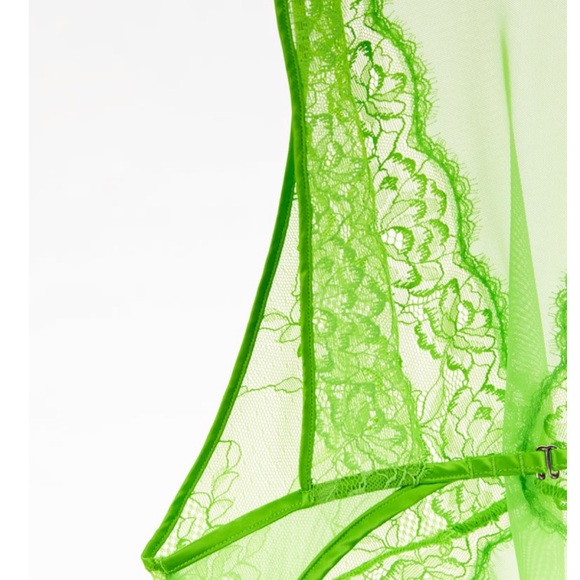 Lace bodysuit neon green - Picture 4 of 4